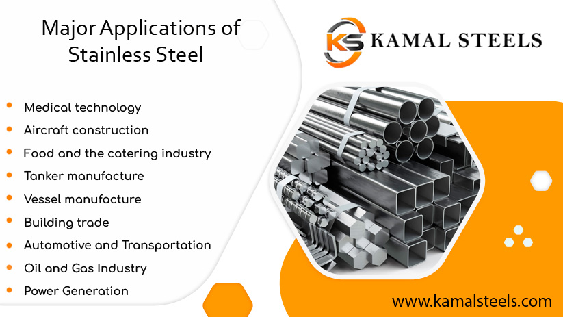 Major application of stainless steel